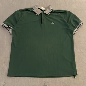 Lacoste Classic Fit Polo Shirt Green Size US XL Short Sleeve Crocodile Logo